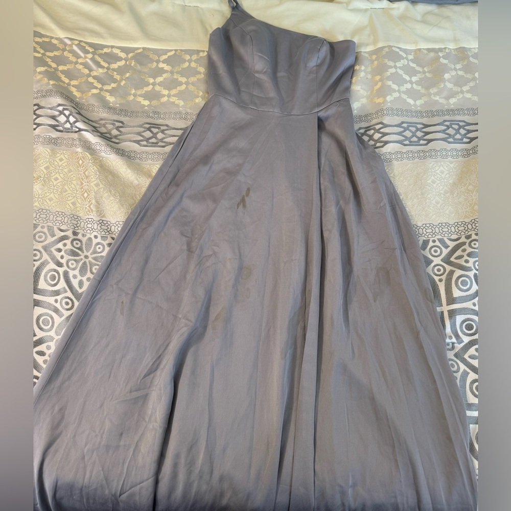 Elegant Gray One-Shoulder Dress